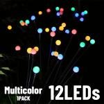 12LED Solar Firefly Garden Lights - Multicolor, IP65 Waterproof, Twinkling Outdoor Decoration