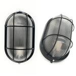 Die-Cast Aluminum Bulkhead Fitting | E27 | Max 100W | Black | IP44 | Weatherproof