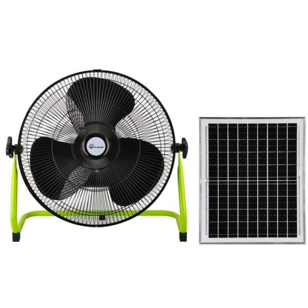 ECO 14" Floor Solar Fan - Rechargeable | 9V/15W Panel