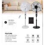 ECO 18" Pedestal Solar Fan - Rechargeable | 3-in-1 | USB Charging | Remote Control