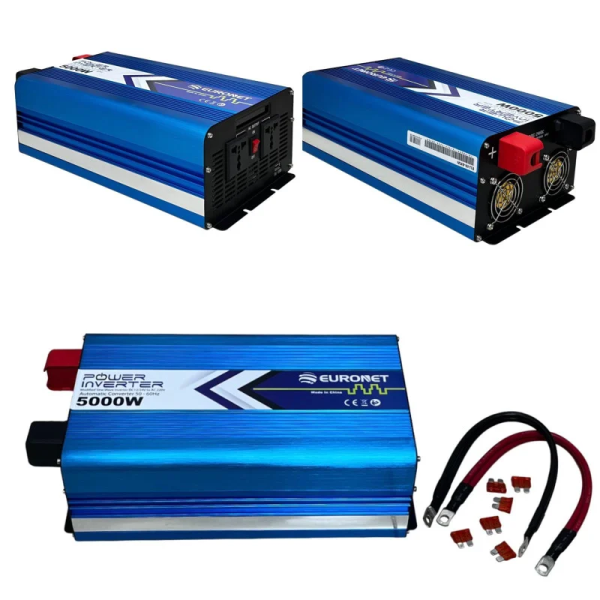 EURONET Power Inverter - 5000W - DC12V/24V to AC220V