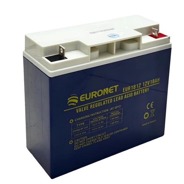 EURONET Valve Regulated Lead-Acid Battery - 12V 18Ah