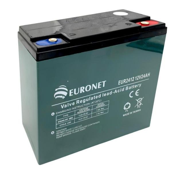 EURONET Valve Regulated Lead-Acid Battery - 12V 24Ah