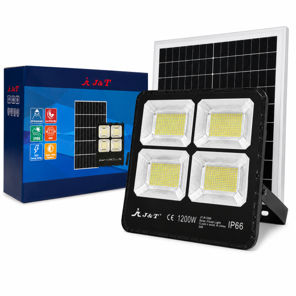 J&T Solar Flood Light 1200W – IP66 Waterproof Outdoor LED Light
