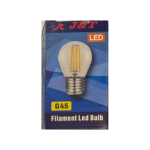J&T G45 LED Filament Lamp - 6W, Warm White, Golden Glass, E27 Base