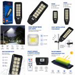 J&T Solar Street Light 1000W / 1500W LED Outdoor Waterproof