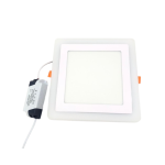 LATUS Two Color Panel Light | 12+4W | Recessed Square | White + Blue