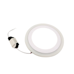 LATUS Two Color Panel Light | 18+6W | Recessed Round | White + Blue