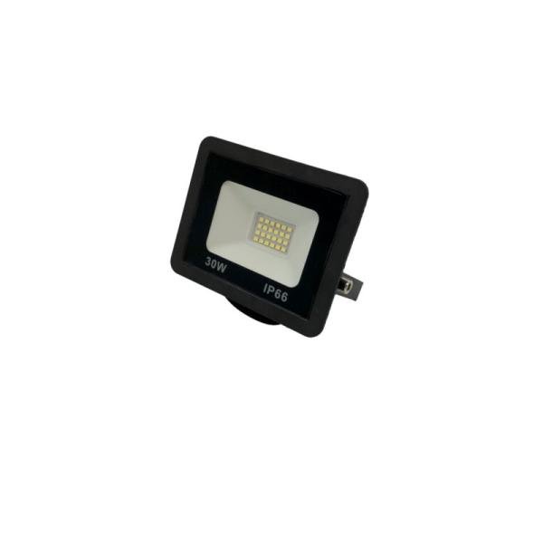 LRC LED Flood Light - 30W, 6500K White, IP66, Ultra-Compact Black Body