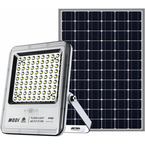MODI LED Solar Flood Light - 100W, White, IP65