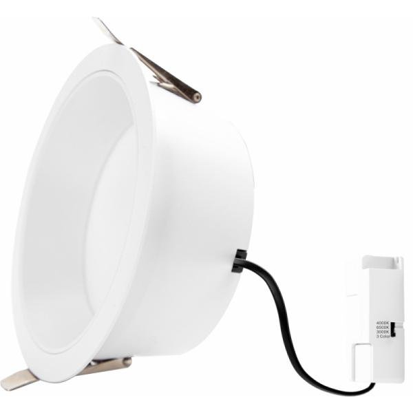 MODI SMD LED Down Light - 15W, 3CCT (3000K/4000K/6500K), IP44, White Round Trim