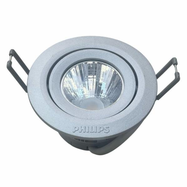 Philips Essential SmartBright LED Spot | RS022B | 6W | Silver Body | 3000K Warm White