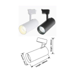 SHINYLAND LED Track Light - 50W, 6500K White, Black Body