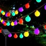Solar Christmas Globe String Lights - 10M, 100 Multicolor LEDs, 8 Modes, IP65