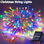 Solar LED Decorative String Lights - 10M, 100 Multicolor LEDs, 8 Modes, IP65