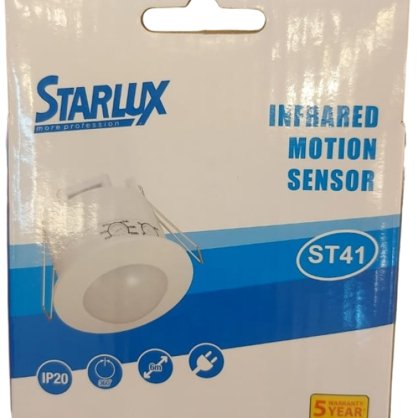 STARLUX Infrared Motion Sensor | 360° Ceiling Mount | 1200W Load