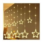 STAR LED Curtain Lights - 3M Warm White - 8 Flashing Modes