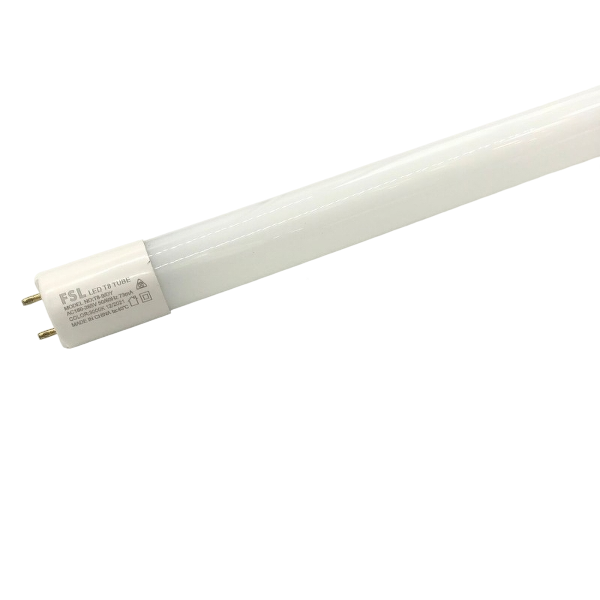 FSL T8 LED Glass Tube - 9W | Warm White | G13 Base | 602mm