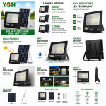 YSH Solar Flood Light – 600W / 800W / 1200W IP67