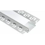 VG-H12 2M Aluminum LED Profile - Trimless Recessed Drywall Channel, Dot-Free Diffused Lighting, 6063-T5 Anodized Finish