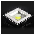 ZRM COB LED Glass Panel Light 20W Square Shape 3Color