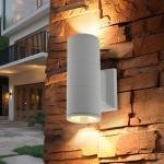 ESNCO Outdoor Wall Lamp - White Body - 2×GU10