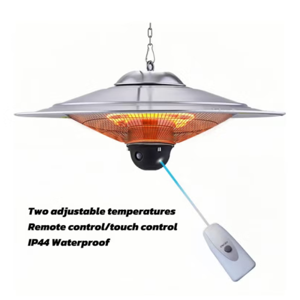 TAIYUAN Electric Ceiling Heater - 3000W, Stainless Steel & Aluminum Body, Adjustable Heat Settings